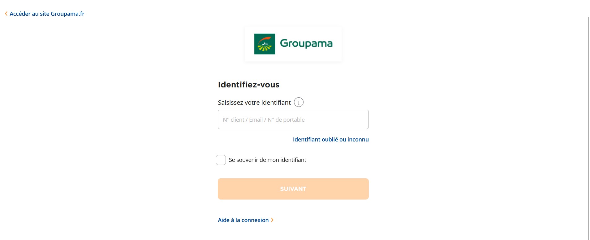 Capture D’écran Espace Clien Groupama