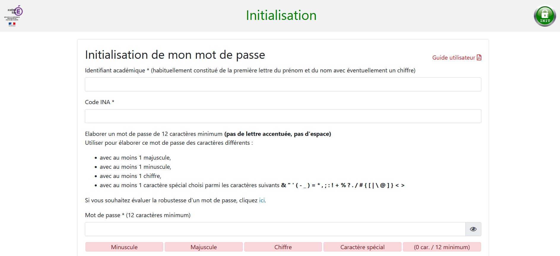 Capture D’écran Initialisation Mdp Ac Dijon