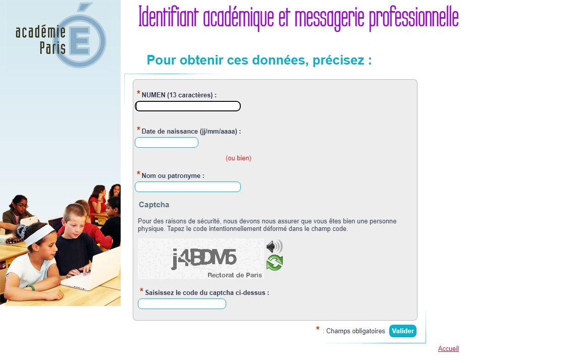 Capture Webmail Paris 6