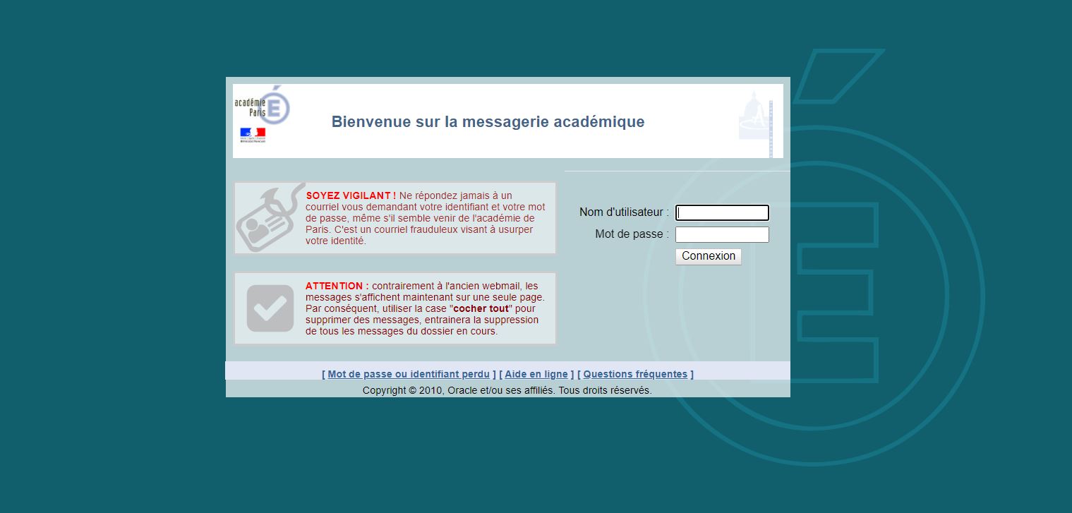 Capture Webmail Paris