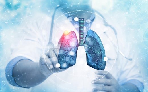 illustration médecin et système pulmonaire