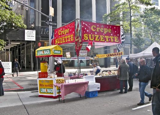 Vendeur De Crepe Dans Les Rues De New York